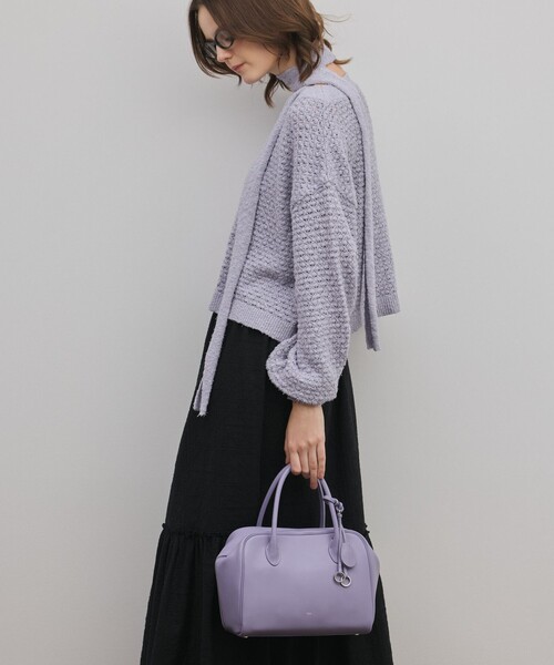 GRACE CONTINENTAL（グレースコンチネンタル）の「メッシュオーバーニットトップ（ニット/セーター・レディース・ラベンダー・36）」の12枚目の写真