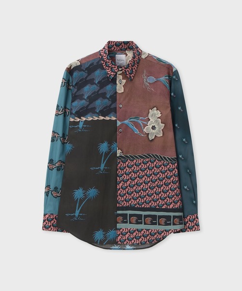 Paul Smith(ポールスミス)の「ミックスアート プリントシャツ / 163305 901U(シャツ/ブラウス・メンズ・ブルー/オレンジ・SMALL/MEDIUM/LARGE/X-LARGE)」の1枚目の写真