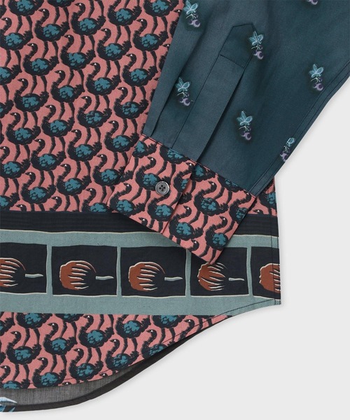 Paul Smith(ポールスミス)の「ミックスアート プリントシャツ / 163305 901U(シャツ/ブラウス・メンズ・ブルー/オレンジ・SMALL/MEDIUM/LARGE/X-LARGE)」の4枚目の写真