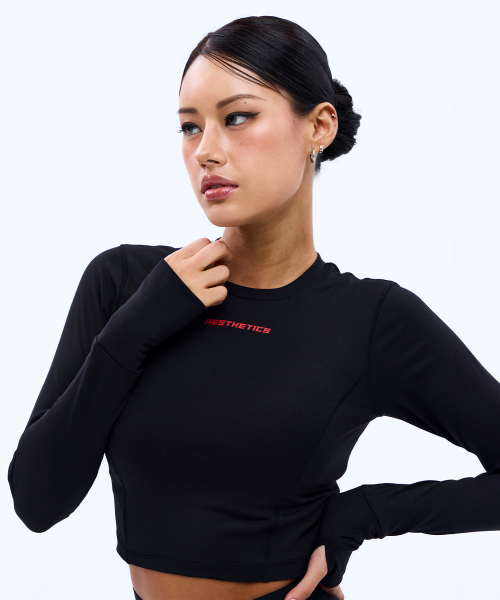 MIHAK（ミハク）の「エステティッククロップロングスリーブ（ブラック）（Tシャツ/カットソー・レディース・その他・1/2）」の4枚目の写真