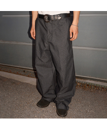 FIELDMANUAL（フィールドマニュアル）の「STRIPE WIDE DENIM PANTS BLACK（スラックス）」