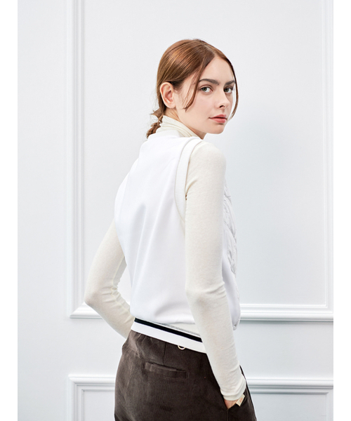 NITINA(ニティナ)の「ダイヤキルティングベストWH(ダウンベスト・レディース・ホワイト・SMALL/MEDIUM/LARGE)」の3枚目の写真