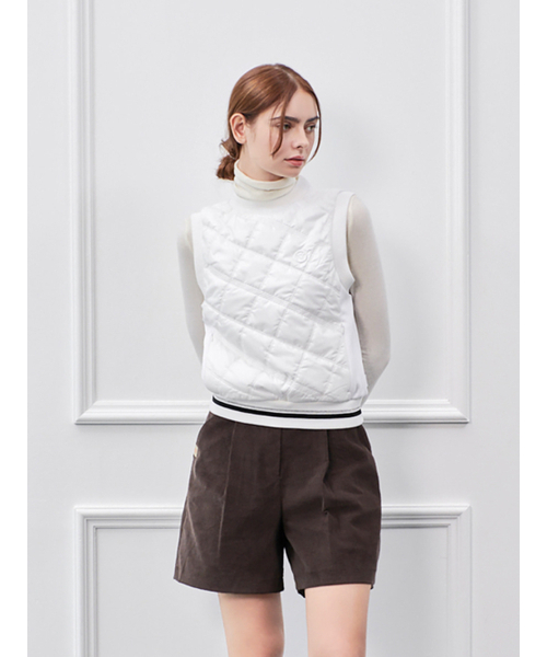 NITINA(ニティナ)の「ダイヤキルティングベストWH(ダウンベスト・レディース・ホワイト・SMALL/MEDIUM/LARGE)」の4枚目の写真