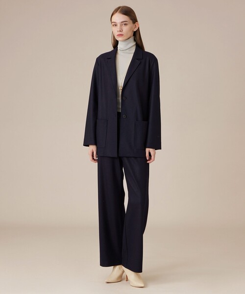 MACKINTOSH LONDON（マッキントッシュ ロンドン）の「ウールスムースジャケット（テーラードジャケット・レディース・ベージュ/ネイビー・40/38）」の3枚目の写真