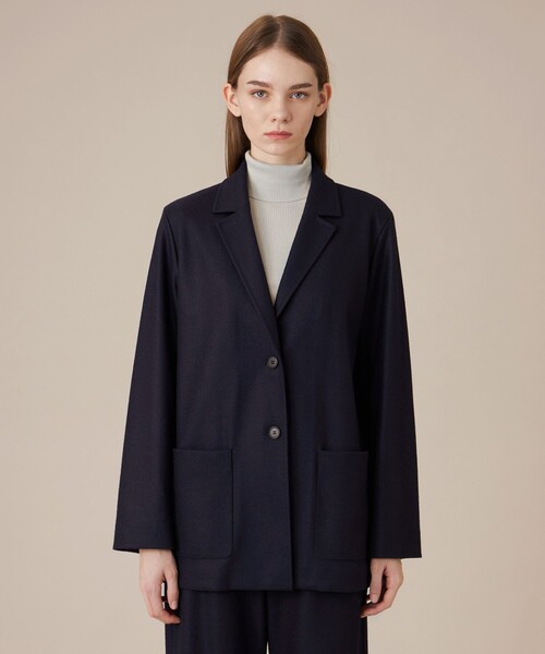 MACKINTOSH LONDON（マッキントッシュ ロンドン）の「ウールスムースジャケット（テーラードジャケット・レディース・ベージュ/ネイビー・40/38）」の6枚目の写真