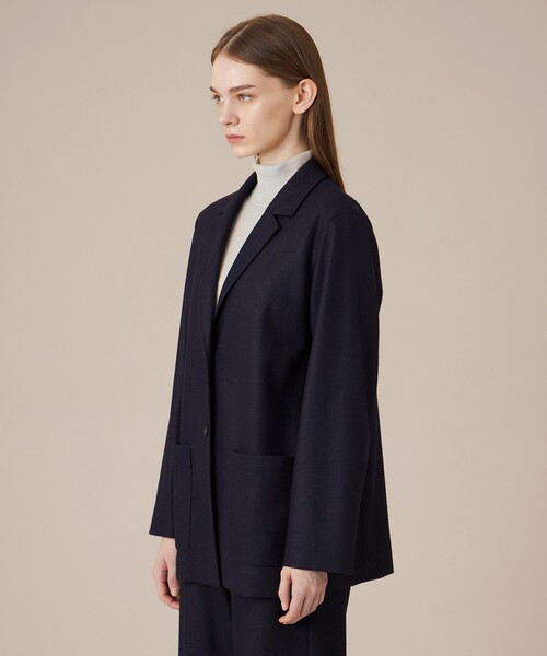 MACKINTOSH LONDON（マッキントッシュ ロンドン）の「ウールスムースジャケット（テーラードジャケット・レディース・ベージュ/ネイビー・40/38）」の7枚目の写真