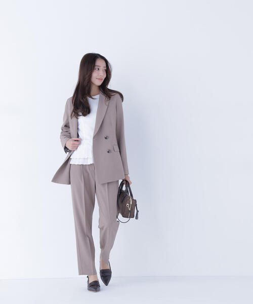 NATURAL BEAUTY BASIC(ナチュラルビューティーベーシック)の「◇クラッシー SETUP タックパンツ(スラックス・レディース・カーキ/ブラウン・SMALL/MEDIUM)」の19枚目の写真