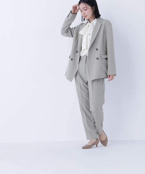 NATURAL BEAUTY BASIC(ナチュラルビューティーベーシック)の「◇クラッシー SETUP タックパンツ(スラックス・レディース・カーキ/ブラウン・SMALL/MEDIUM)」の6枚目の写真