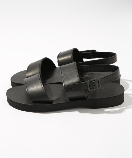 PADRONE(パドローネ)の「【PADRONE】LUCA BACK STRAP SANDALS PU5359-3202-17B レザーバックストラップサンダル(サンダル・メンズ・ブラック/ダークブラウン・40/42)」の4枚目の写真
