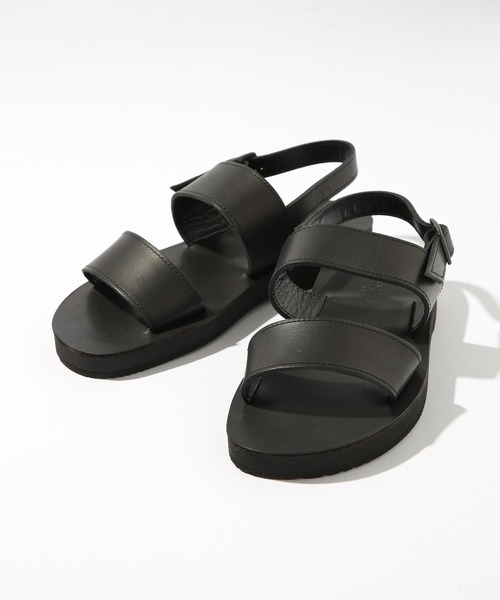 PADRONE(パドローネ)の「【PADRONE】LUCA BACK STRAP SANDALS PU5359-3202-17B レザーバックストラップサンダル(サンダル・メンズ・ブラック/ダークブラウン・40/42)」の3枚目の写真