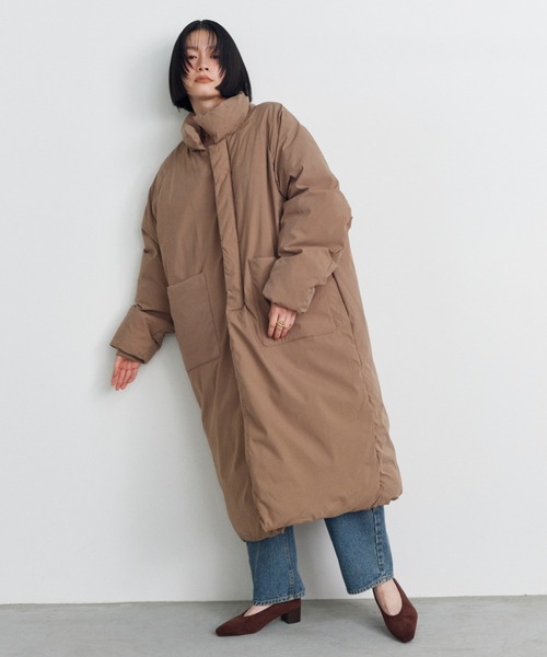 Shelly island（シェリーアイランド）の「ファイバーダウンロングコート（ダウンジャケット/コート・レディース・ベージュ・FREE）」の5枚目の写真