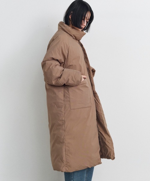Shelly island（シェリーアイランド）の「ファイバーダウンロングコート（ダウンジャケット/コート・レディース・ベージュ・FREE）」の7枚目の写真