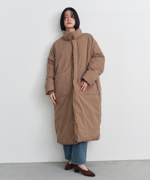 Shelly island（シェリーアイランド）の「ファイバーダウンロングコート（ダウンジャケット/コート・レディース・ベージュ・FREE）」の6枚目の写真