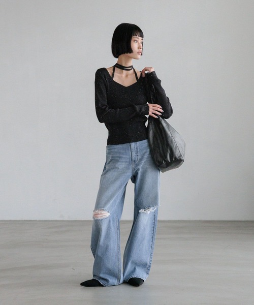 LOWRYS FARM(ローリーズファーム)の「ヤワラカルイワンショルダー 632264(ショルダーバッグ・レディース・オフホワイト/ブラック/ブラウン・FREE)」の4枚目の写真