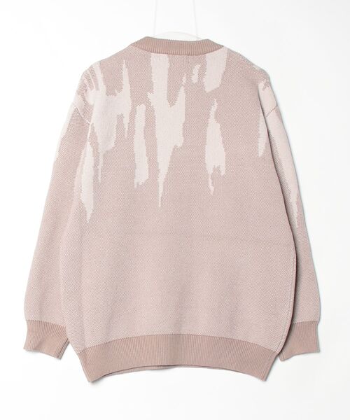 BENUSTA(ベヌスタ)の「A'GEM/9 × .kom 『BENUSTA/ベヌスタ』Brush Stroke Jacquard Crew Knit/ブラシストロークジャカードクルーニット(ニット/セーター・メンズ・パープル/ベージュ・L/XL)」の14枚目の写真