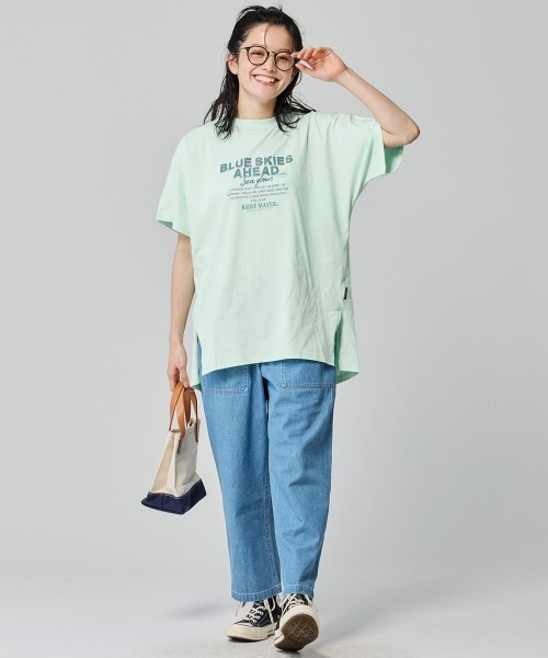 KRIFF MAYER Lady's Collection(クリフメイヤーレディースコレクション)の「【綿100%】クリフラビットドルマンチュニック(Tシャツ/カットソー・レディース・レッド/ネイビー/ミント/チャコール/オフホワイト・LARGE/MEDIUM)」の7枚目の写真