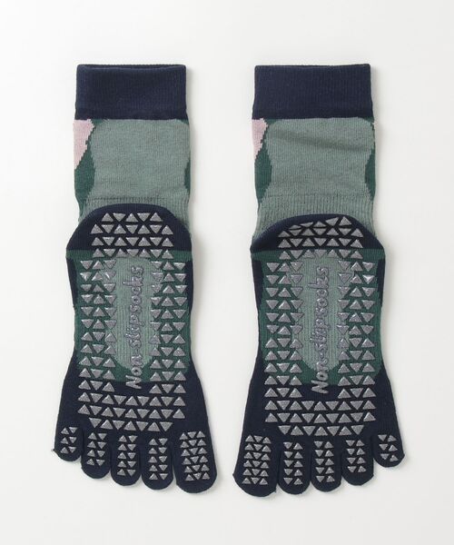 Vini（ヴィニ）の「【 5本指 ／ 滑り止め付き 】 ヨガ / ピラティス ソックス（ソックス/靴下・レディース・パープル/グリーン系その他/ブラック系その他2/ブラック系その他/グリーン×ピンク・FREE）」の6枚目の写真