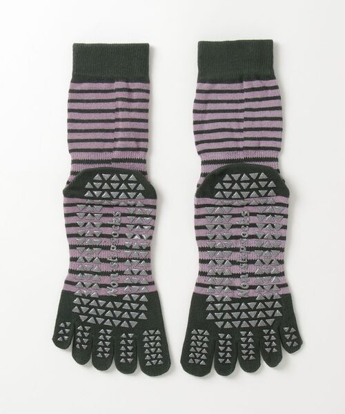 Vini（ヴィニ）の「【 5本指 ／ 滑り止め付き 】 ヨガ / ピラティス ソックス（ソックス/靴下・レディース・パープル/グリーン系その他/ブラック系その他2/ブラック系その他/グリーン×ピンク・FREE）」の10枚目の写真