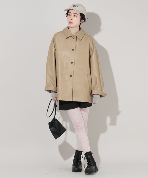 GEORGE'S（ジョージズ）の「アソートステンカラージャケット（その他アウター・レディース・ブラック/ベージュ/キャメル・SMALL/MEDIUM）」の15枚目の写真