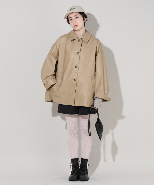 GEORGE'S（ジョージズ）の「アソートステンカラージャケット（その他アウター・レディース・ブラック/ベージュ/キャメル・SMALL/MEDIUM）」の18枚目の写真