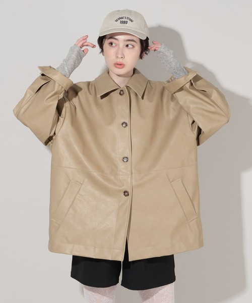 GEORGE'S（ジョージズ）の「アソートステンカラージャケット（その他アウター・レディース・ブラック/ベージュ/キャメル・SMALL/MEDIUM）」の21枚目の写真