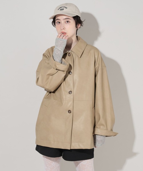 GEORGE'S（ジョージズ）の「アソートステンカラージャケット（その他アウター・レディース・ブラック/ベージュ/キャメル・SMALL/MEDIUM）」の22枚目の写真