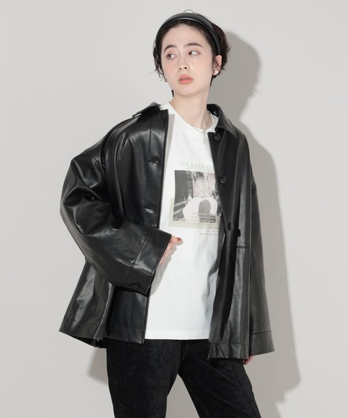 GEORGE'S（ジョージズ）の「アソートステンカラージャケット（その他アウター・レディース・ブラック/ベージュ/キャメル・SMALL/MEDIUM）」の12枚目の写真
