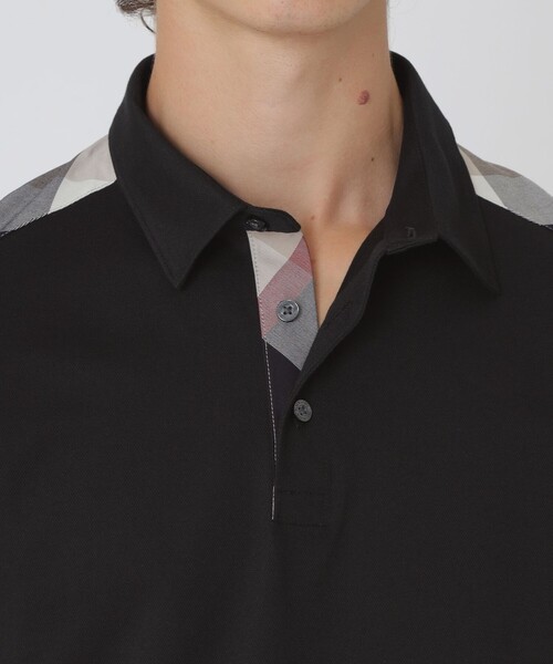 ☆新品タグ付き☆ブラックレーベル クレストブリッジ　ポロシャツ　鹿の子　チェック セール】【一部店舗限定】ショルダーチェックポロシャツ（ポロシャツ