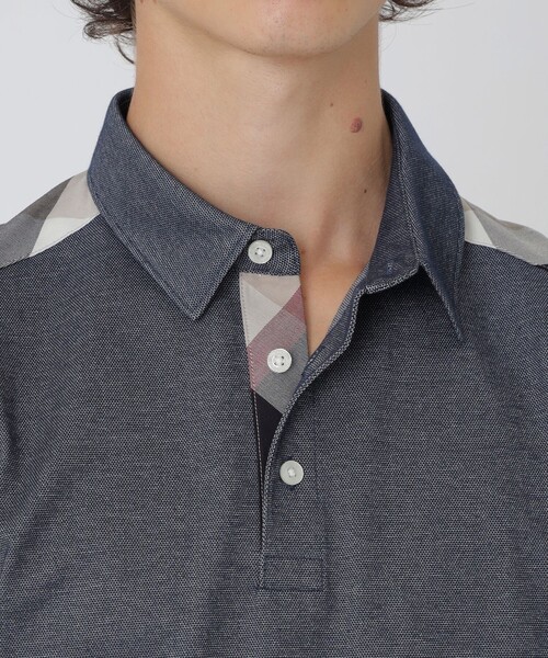 セール】【一部店舗限定】ショルダーチェックポロシャツ（ポロシャツ