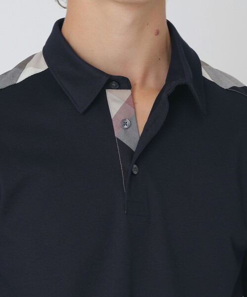 ✨極美品/現行✨ブラックレーベルクレストブリッジ ポロシャツ 襟チェック セール】【一部店舗限定】ショルダーチェックポロシャツ（ポロシャツ