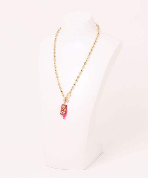 L.H.P（エルエイチピー）の「MIKSHIMAI/ミクシマイ/MELTING BEAR NECKLACE（ネックレス・メンズ・ピンク・F）」の2枚目の写真