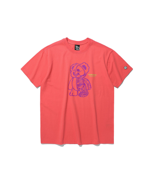 NICE GHOST CLUB(ナイスゴーストクラブ)の「NGC FIGURE BEAR TEE_PINK(NG2DMUT507A)(Tシャツ/カットソー・レディース・ピンク・L/M/S)」の1枚目の写真