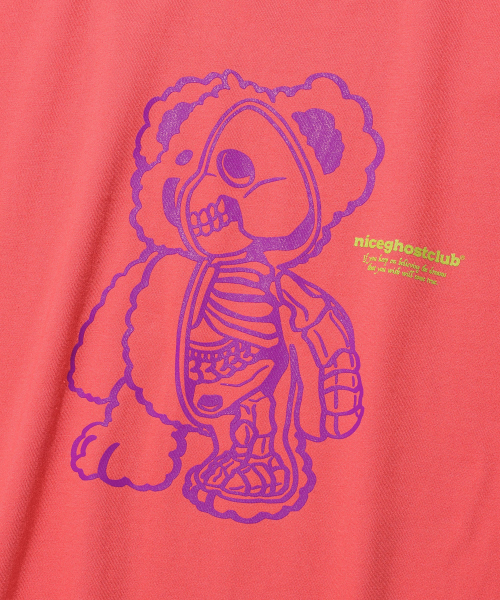 NICE GHOST CLUB(ナイスゴーストクラブ)の「NGC FIGURE BEAR TEE_PINK(NG2DMUT507A)(Tシャツ/カットソー・レディース・ピンク・L/M/S)」の4枚目の写真