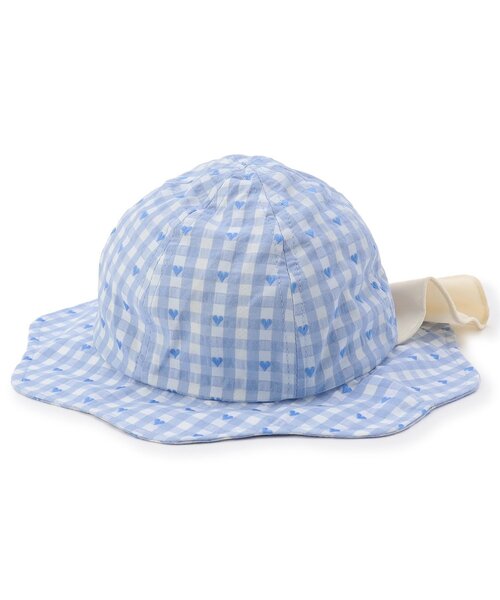 Ampersand（アンパサンド）の「日よけ付きリボンハット（ハット・キッズ・ピンク/ベージュ/サックスブルー・54/52/50/48/56）」の2枚目の写真