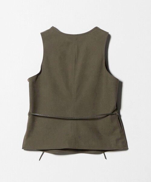 ATTISESSION（アティセッション）の「＜ATTISESSION＞スエードライク ナローベルト トップス（ベスト・レディース・パープル/オリーブ・FREE）」の9枚目の写真