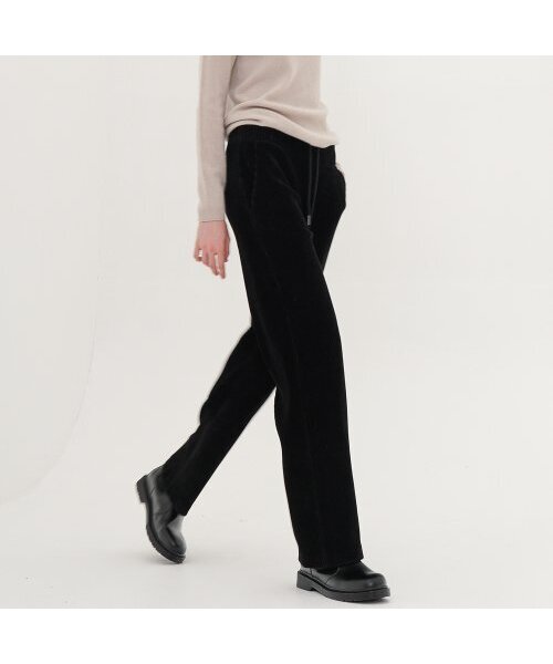 ACUD(アクド)の「Corduroy Bending Pants _Black(スラックス・レディース・ブラック・S/M)」の1枚目の写真
