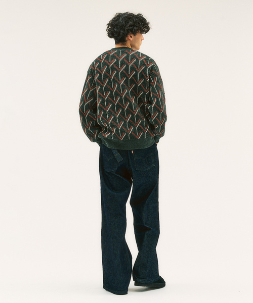 417 EDIFICE（フォーワンセブンエディフィス）の「モールパターンカーディガン（カーディガン/ボレロ・メンズ・ブラック/ベージュ系その他/カーキ・MEDIUM/LARGE）」の16枚目の写真