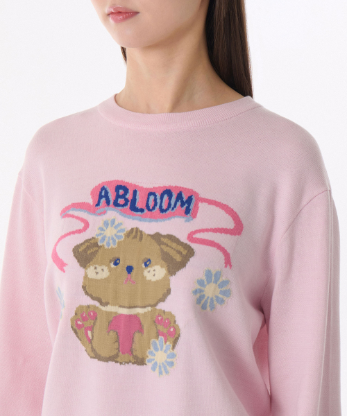 MUSINSA STANDARD WOMAN（ムシンサスタンダードウーマン）の「ウィメンズアブルームクルーネックニット[ピンク]（ニット/セーター・レディース・その他・LARGE/MEDIUM/SMALL/X-SMALL）」の3枚目の写真