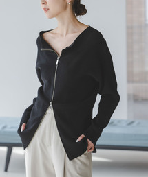 Noble | 《WEB限定追加》フロントジップボートネックニット(ニット/セーター)