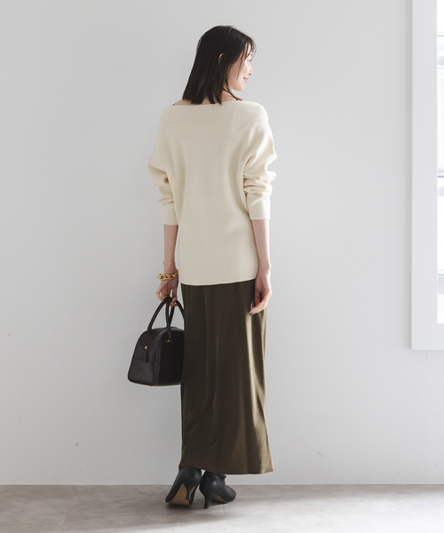 Noble（ノーブル）の「《WEB限定追加》フロントジップボートネックニット（ニット/セーター・レディース・ホワイト系その他/ブラック・FREE）」の21枚目の写真