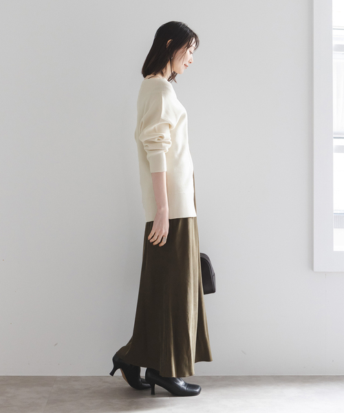 Noble（ノーブル）の「《WEB限定追加》フロントジップボートネックニット（ニット/セーター・レディース・ホワイト系その他/ブラック・FREE）」の3枚目の写真