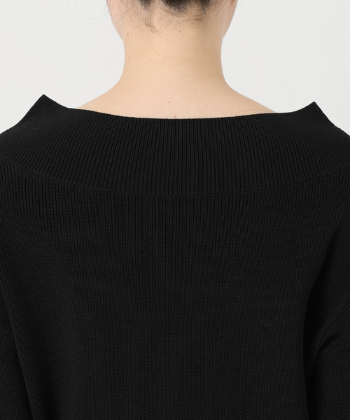 Noble（ノーブル）の「《WEB限定追加》フロントジップボートネックニット（ニット/セーター・レディース・ホワイト系その他/ブラック・FREE）」の9枚目の写真