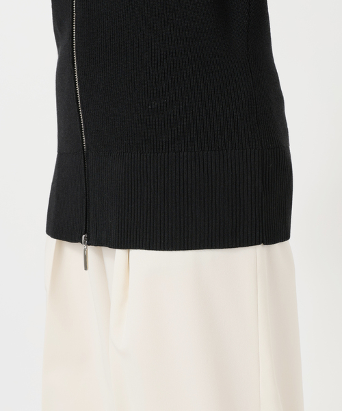 Noble（ノーブル）の「《WEB限定追加》フロントジップボートネックニット（ニット/セーター・レディース・ホワイト系その他/ブラック・FREE）」の12枚目の写真