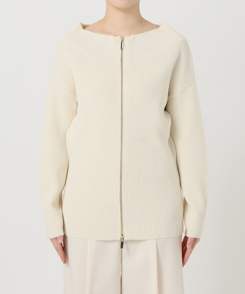 Noble（ノーブル）の「《WEB限定追加》フロントジップボートネックニット（ニット/セーター・レディース・ホワイト系その他/ブラック・FREE）」の17枚目の写真