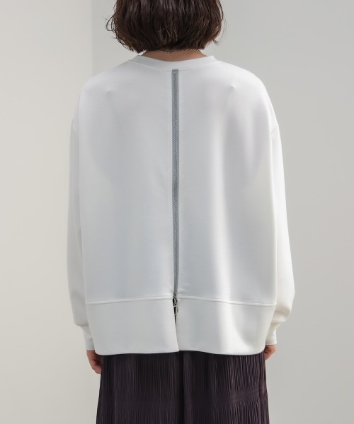Bou Jeloud(ブージュルード)の「パウンドストレッチバックジッププルオーバー(Tシャツ/カットソー・レディース・チャコールグレー/オフホワイト/オレンジ・FREE)」の14枚目の写真