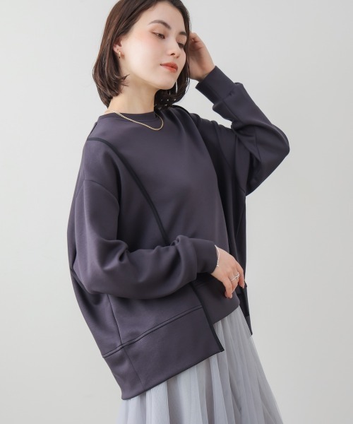 Bou Jeloud(ブージュルード)の「パウンドストレッチバックジッププルオーバー(Tシャツ/カットソー・レディース・チャコールグレー/オフホワイト/オレンジ・FREE)」の20枚目の写真