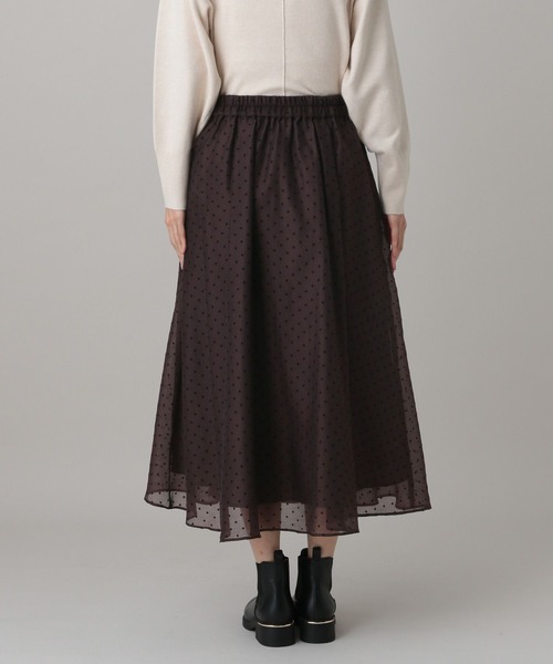 GLOBAL WORK（グローバルワーク）の「MATINEE LINE/シアードットスカート/632516（スカート・レディース・ブラック/ダークブラウン・MEDIUM/LARGE）」の16枚目の写真