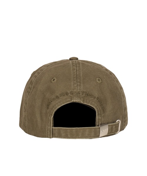 GANNI(ガニー)の「WASHED COTTON CANVAS CAP EMB(キャップ・メンズ・ブラック/オリーブ・OS)」の9枚目の写真