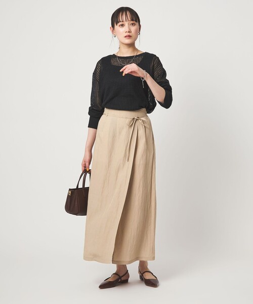 フェレナ リフトガードル モカ XL size SHORTあり］フィブリル ナロー スカート（スカート）｜green