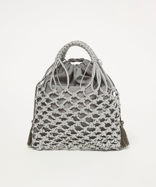 BEAUTY&YOUTH UNITED ARROWS（ビューティーアンドユースユナイテッドアローズ）の「メタルコード ネット フリンジ ドロストバッグ（かごバッグ・レディース・シルバー/ゴールド・FREE）」の9枚目の写真